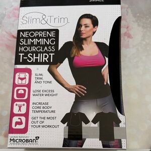 Neoprene Slimming Hourglass T-Shirt - Black